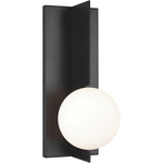 Orbel Wall Sconce - Matte Black / Frosted