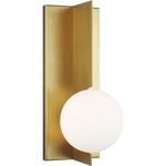 Orbel Wall Sconce - Aged Brass / Frosted