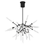 Spur Chandelier - Matte Black / Frost