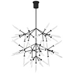 Spur Chandelier - Matte Black / Frost