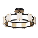 Radiant Ceiling Light Fixture - Black / Crystalline