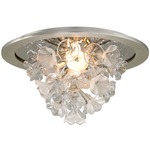Jasmine Ceiling Light Fixture - Silver Leaf / Clear
