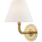 Curves No. 1 Wall Sconce - Aged Brass / Off White