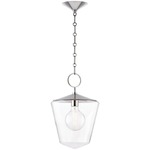 Greene Pendant - Polished Nickel / Clear