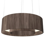 Cylindrical Ring Drum Pendant - American Walnut