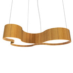 Organic KS Pendant - Teak / White Acrylic