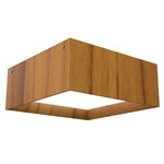 Squadro Flush Mount - Teak / White Acrylic