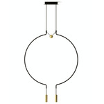 Liaison Two Light Pendant - Black / Matte Gold