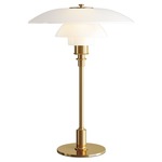 PH 3 1/2 - 2 1/2 Glass Table Lamp - Brass / White Opal