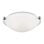 Clip Ceiling Light Fixture - Brushed Nickel / Satin Etched