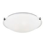 Clip Ceiling Light Fixture - Brushed Nickel / Satin Etched