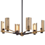 Pilsen Chandelier - Modern Bronze / Aged Brass