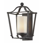Princeton Outdoor Wall Light - French Iron / Opal