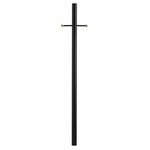 3IN Fitter Outdoor Direct Burial Post with Ladder Rest - 7Ft - Textured Black