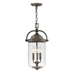 Willoughby Outdoor Pendant - Oil Rubbed Bronze / Clear Seedy