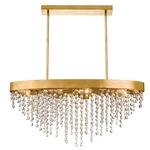 Winham Oval Chandelier - Antique Gold / Hand-Cut Crystal