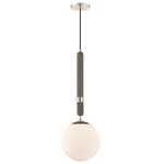 Brielle Pendant - Polished Nickel / Opal