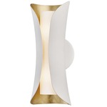 Josie Wall Light - Gold Leaf / White