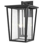 Seoul Outdoor Wall Light - Black / Clear