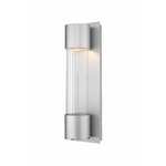 Striate Outdoor Wall Light - Silver / Clear