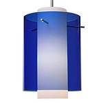 Rome Pendant - Matte Chrome / Blue