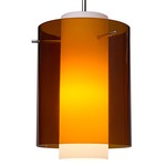 Rome Pendant - Matte Chrome / Bourbon