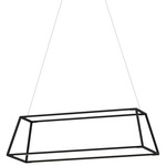 Z-Bar Rise Rectangle Pendant - Matte Black