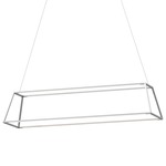 Z-Bar Rise Rectangle Pendant - Silver