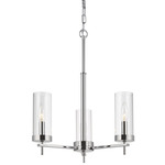 Zire Chandelier - Chrome / Clear