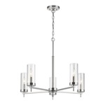 Zire Chandelier - Chrome / Clear