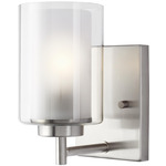 Elmwood Park Wall Sconce - Brushed Nickel / Satin Etched