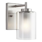 Elmwood Park Wall Sconce - Brushed Nickel / Satin Etched