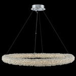 Lina Round Pendant - Polished Chrome / Firenze Clear