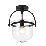 Ceramiche Ceiling Light Fixture - Matte Black / Clear