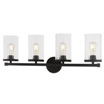 Liberty Bathroom Vanity Light - Black / Clear