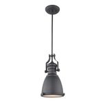 Cresswell Tall Pendant - Matte Black / Frosted