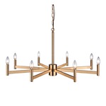 Euryale Chandelier - Aged Gold Brass