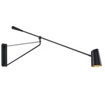 Stylus Swing Arm Wall Sconce - Black