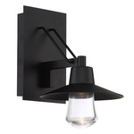 Suspense Outdoor Wall Light - Black / Clear