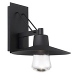 Suspense Outdoor Wall Light - Black / Clear