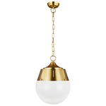 Arlett Pendant - Burnished Brass / Milk White