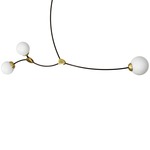 Ivy Horizontal Pendant - Bronze / Satin Brass / Opal