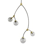 Ivy Vertical Pendant - Bronze / Satin Brass / Smoked