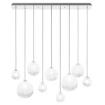 Puppet Linear Multi Light Pendant - Chrome / White