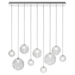 Puppet Linear Multi Light Pendant - Chrome / Crystal