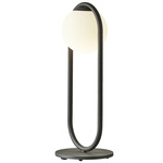 C Ball Table Lamp - Matte Black / Opal