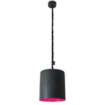 Matt Bin Lavagna Pendant - Black Chalkboard / Magenta