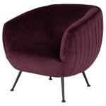 Sofia Occasional Chair - Matte Black / Mullberry