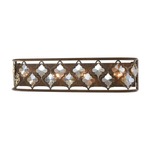 Armand Bathroom Vanity Light - Weathered Bronze / Amber