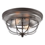 Manhattan Boutique Caged Ceiling Light Fixture - Oil Rubbed Bronze / Clear